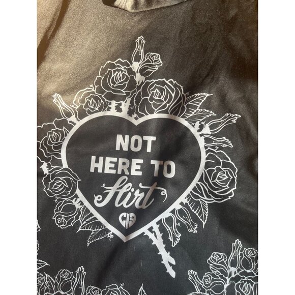 Frogmouth x CIB 'Not Here to Flirt" Sleeveless Hooded Top - Picture 2 of 4